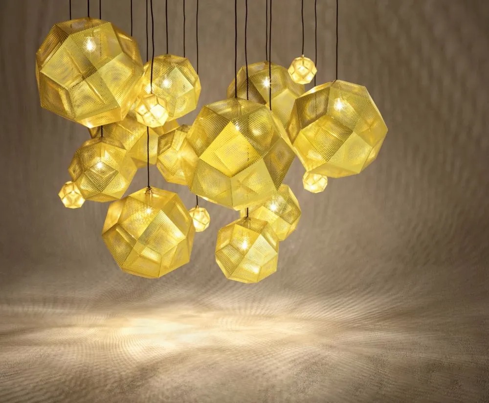 Buy Tom Dixon Etch 50cm Pendant light Brass online - Peeq