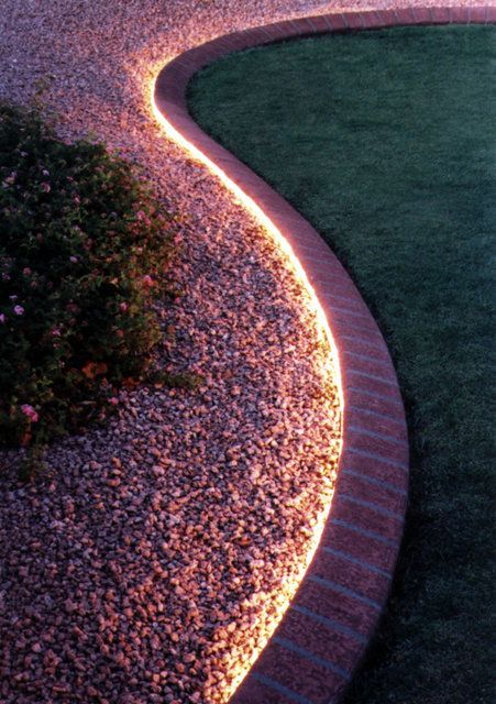 Indirect light garden path