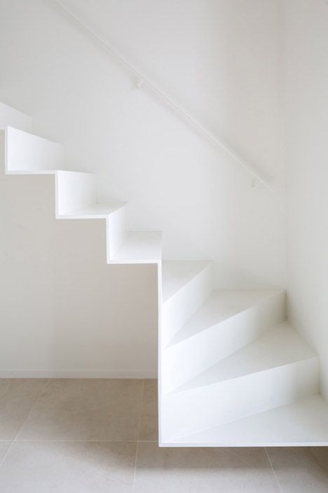 White staircase